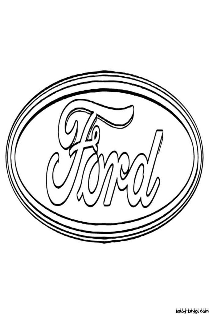 Ford Car Logo Coloring Page | Coloring Car Logo