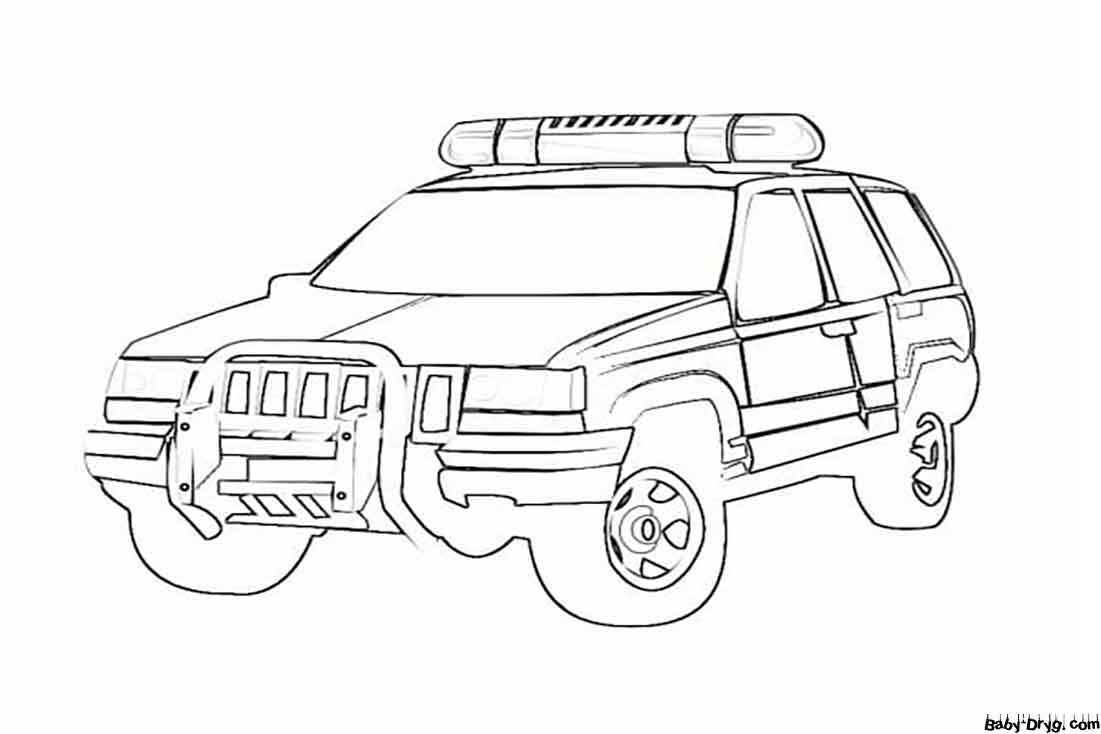 Ford Truck Police Car Coloring Page | Coloring Police Cars