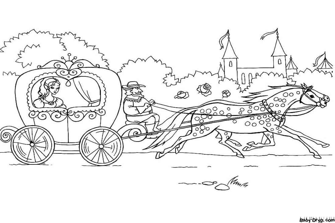 Free Printable Carriage Coloring Page | Coloring Carriages