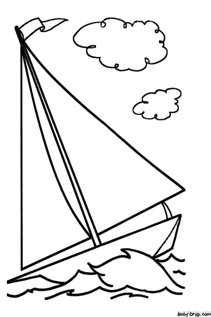 Free Printable Sailing Boat Coloring Page | Coloring Sailboats