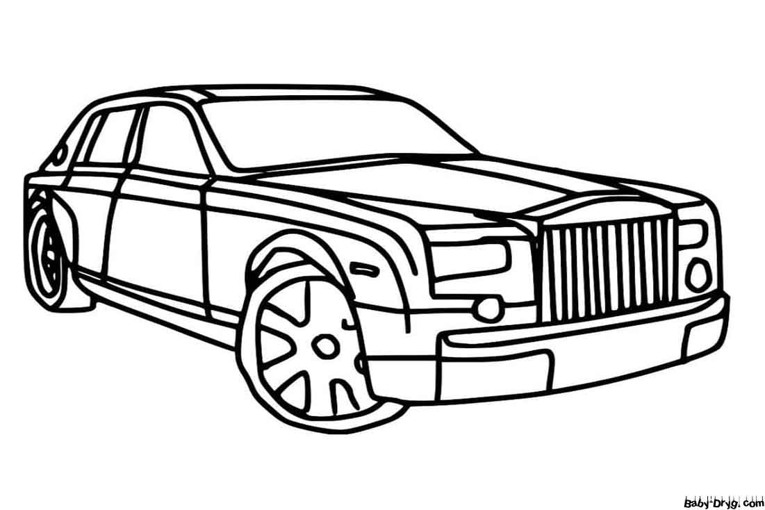 Free Rolls Royce Coloring Page | Coloring Rolls Royce