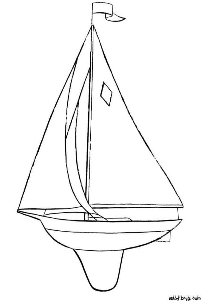 Free Sailing Boat Coloring Page | Coloring Sailboats