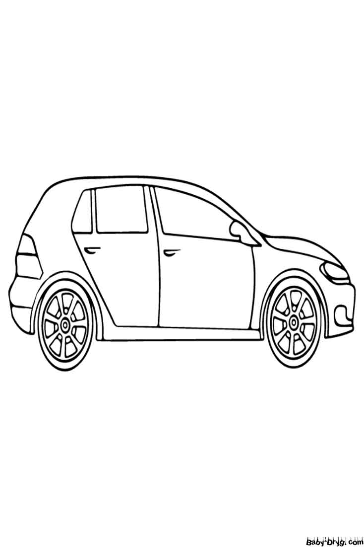 Hatchback Car Design Coloring Page | Coloring Car Designs