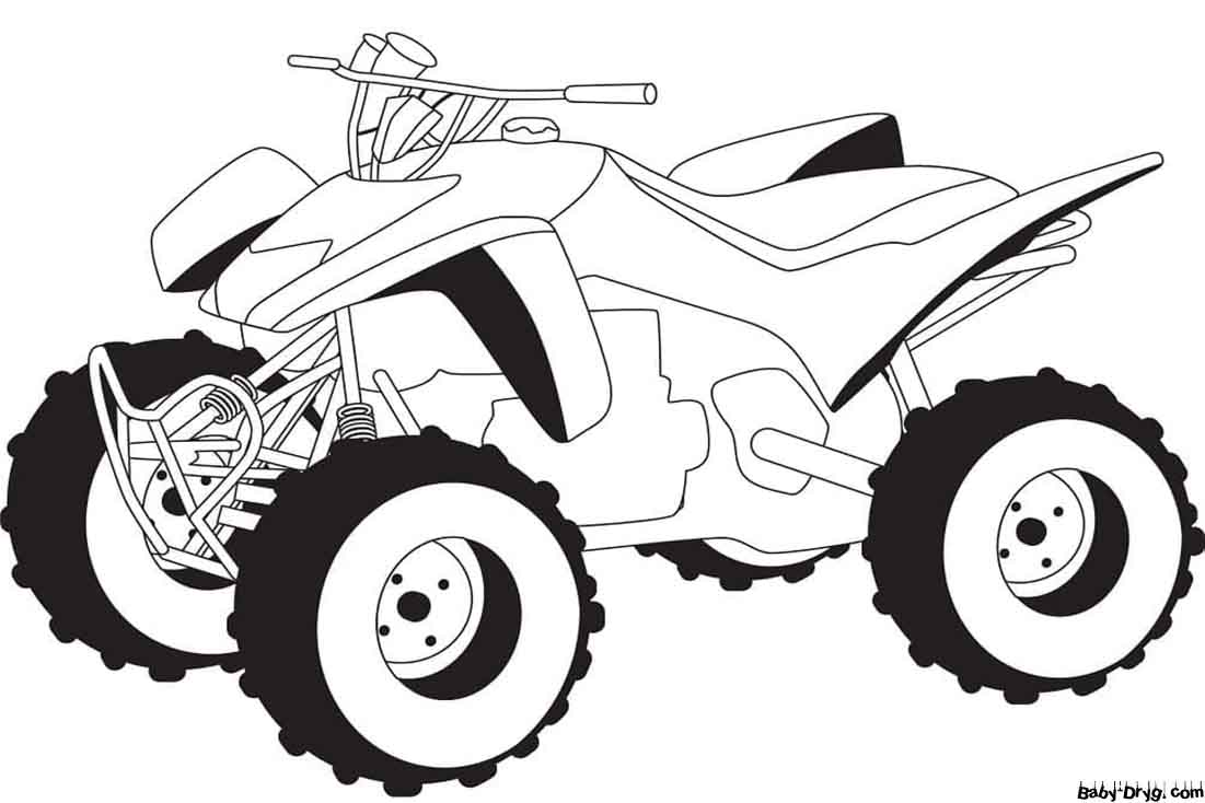 Honda ATV Coloring Page | Coloring ATV (Quad bike)