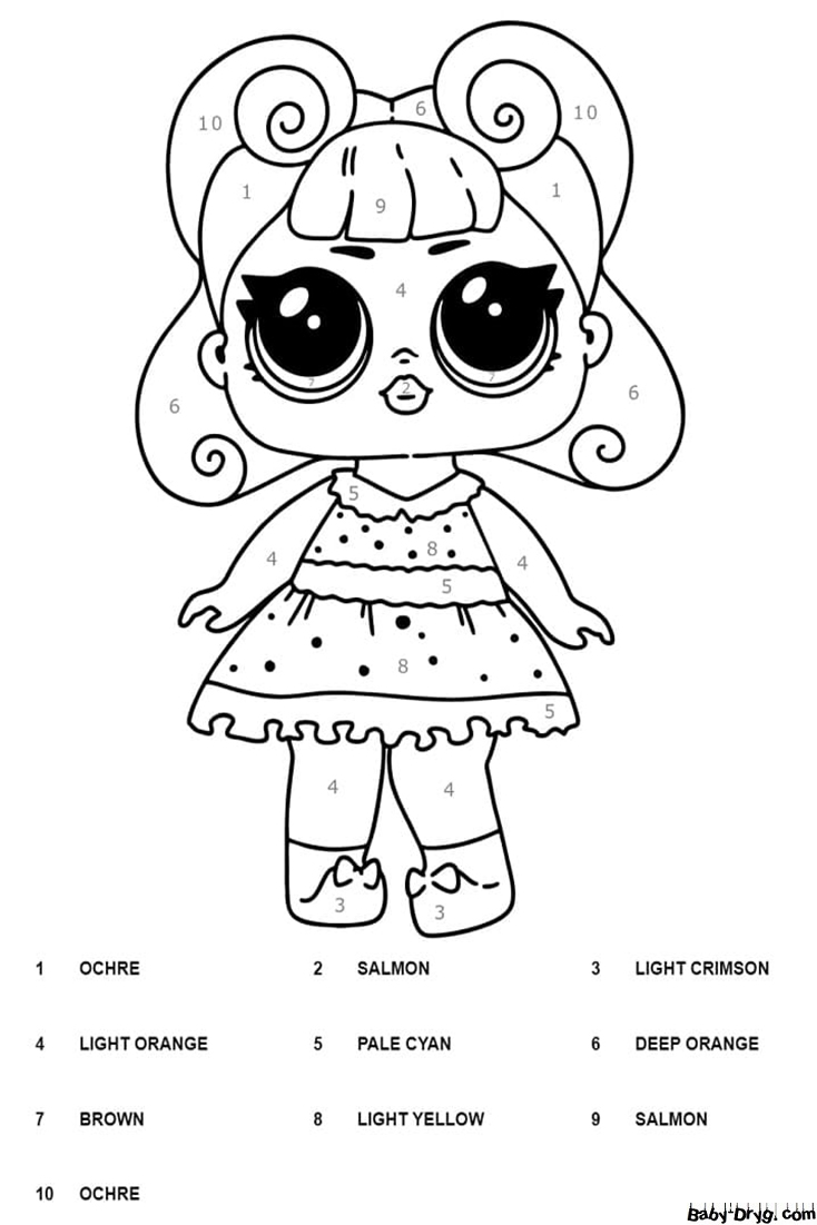 Jitterbug LOL Surprise Color by Number | Color by Number Coloring Pages
