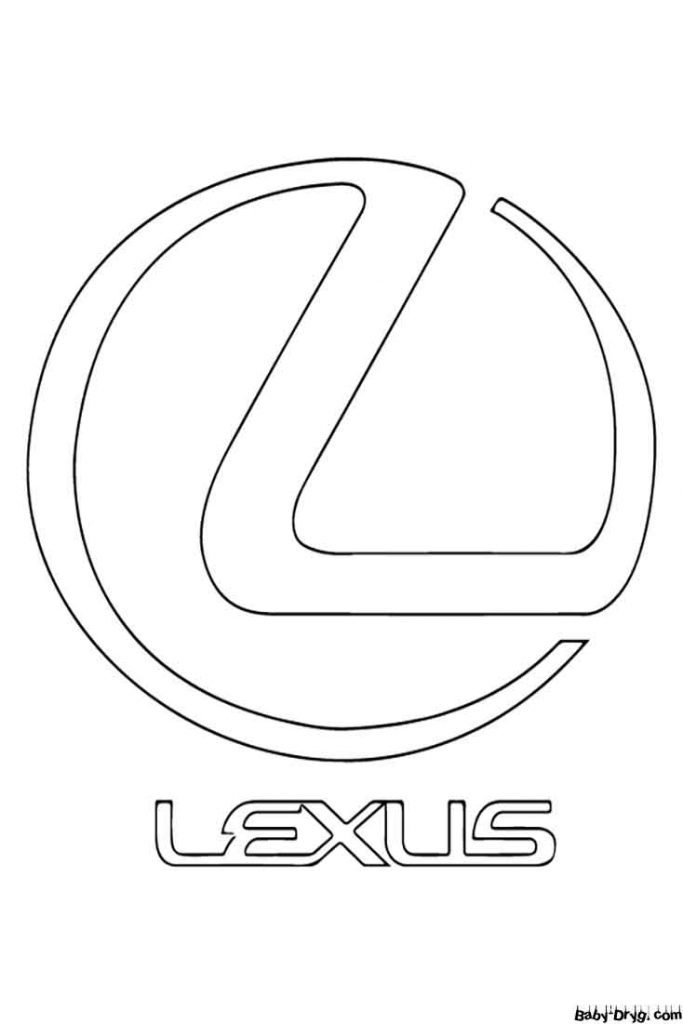 Lexus Car Logo Coloring Page | Coloring Car Logo