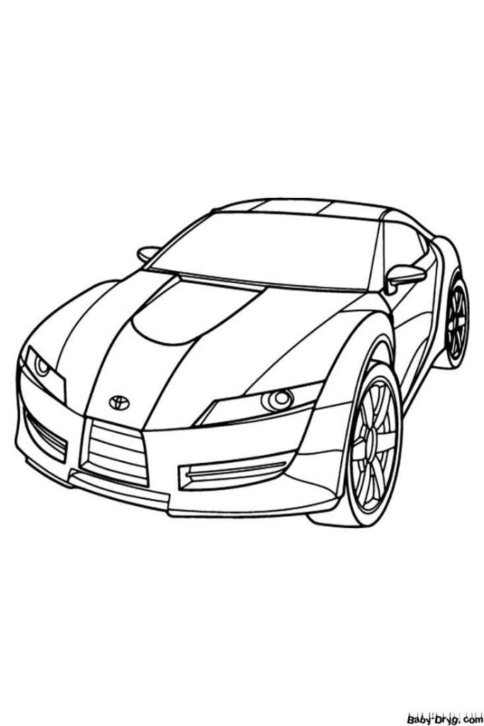 Liftback Car Design Coloring Page | Coloring Car Designs