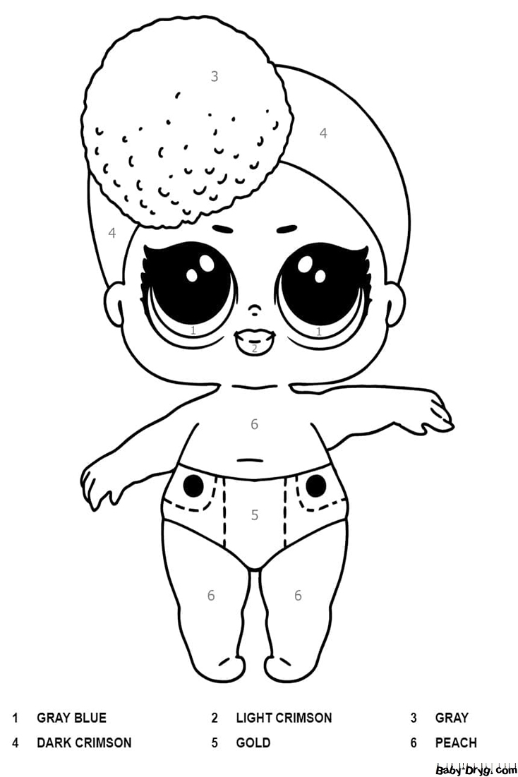 LOL Doll Color by Number | Color by Number Coloring Pages