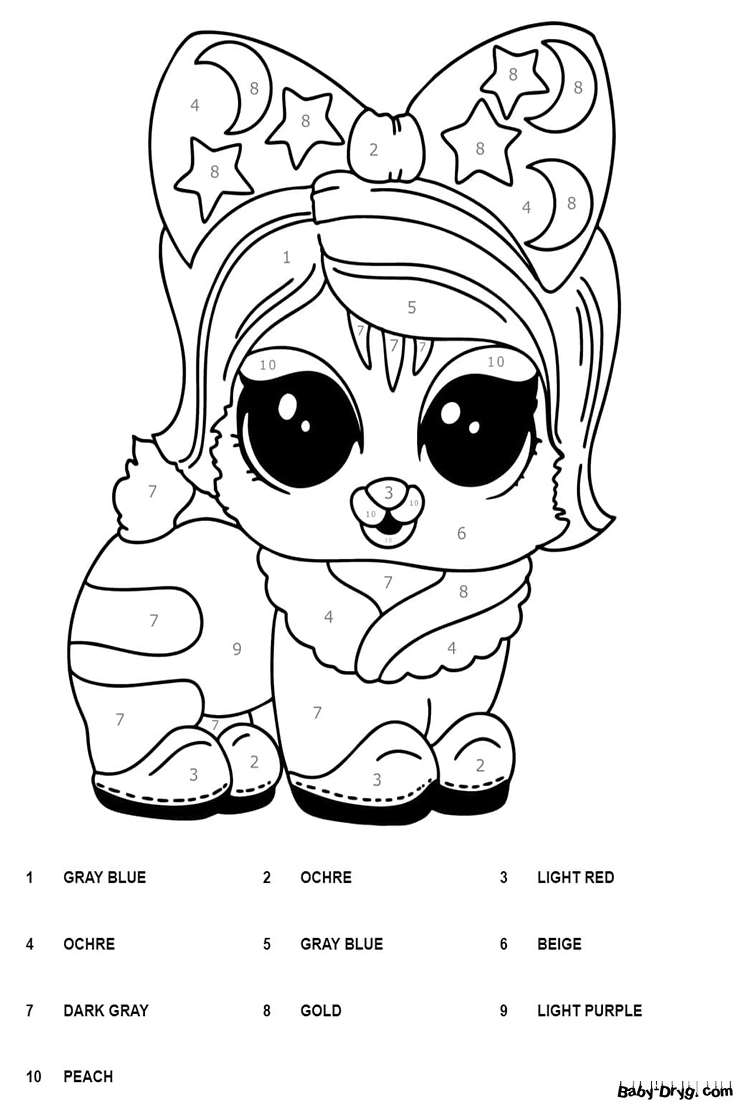 LOL Pet Color by Number | Color by Number Coloring Pages