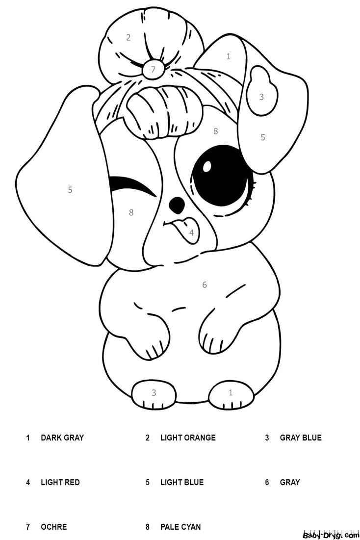 LOL Pet Color by Number Worksheet | Color by Number Coloring Pages