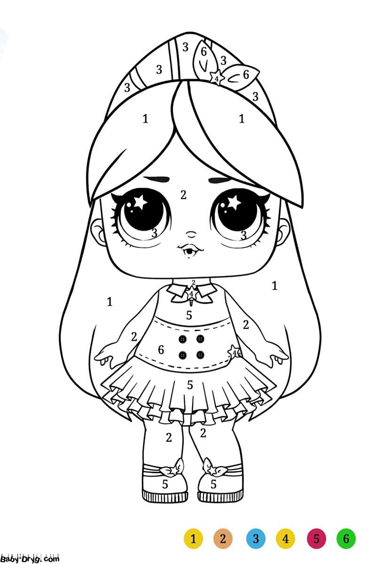 LOL Surprise Doll Color by Number | Color by Number Coloring Pages