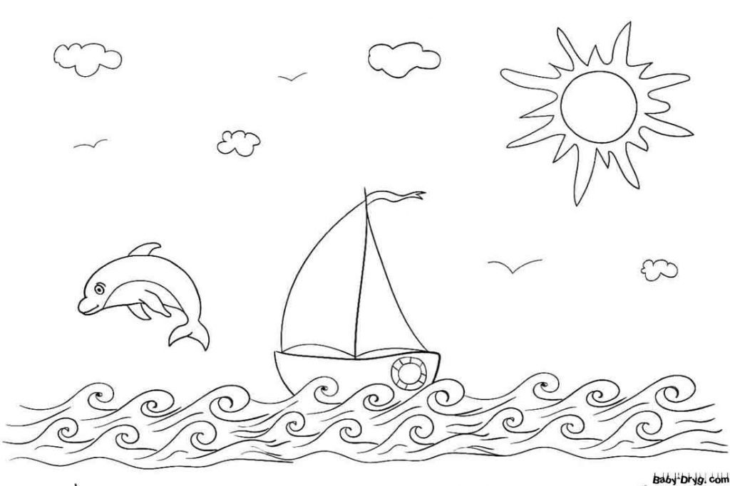 Nice Sailboat Coloring Page | Coloring Sailboats