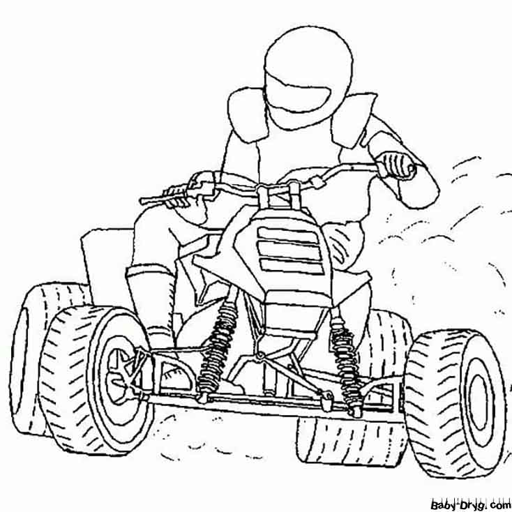 Off road ATV Coloring Page | Coloring ATV (Quad bike)