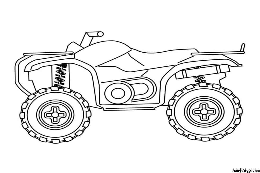 Off road Vehicle ATV Coloring Page | Coloring ATV (Quad bike)
