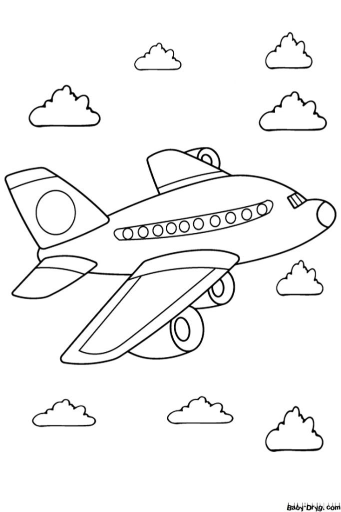 Plane Adventure Coloring Page | Coloring Airplane