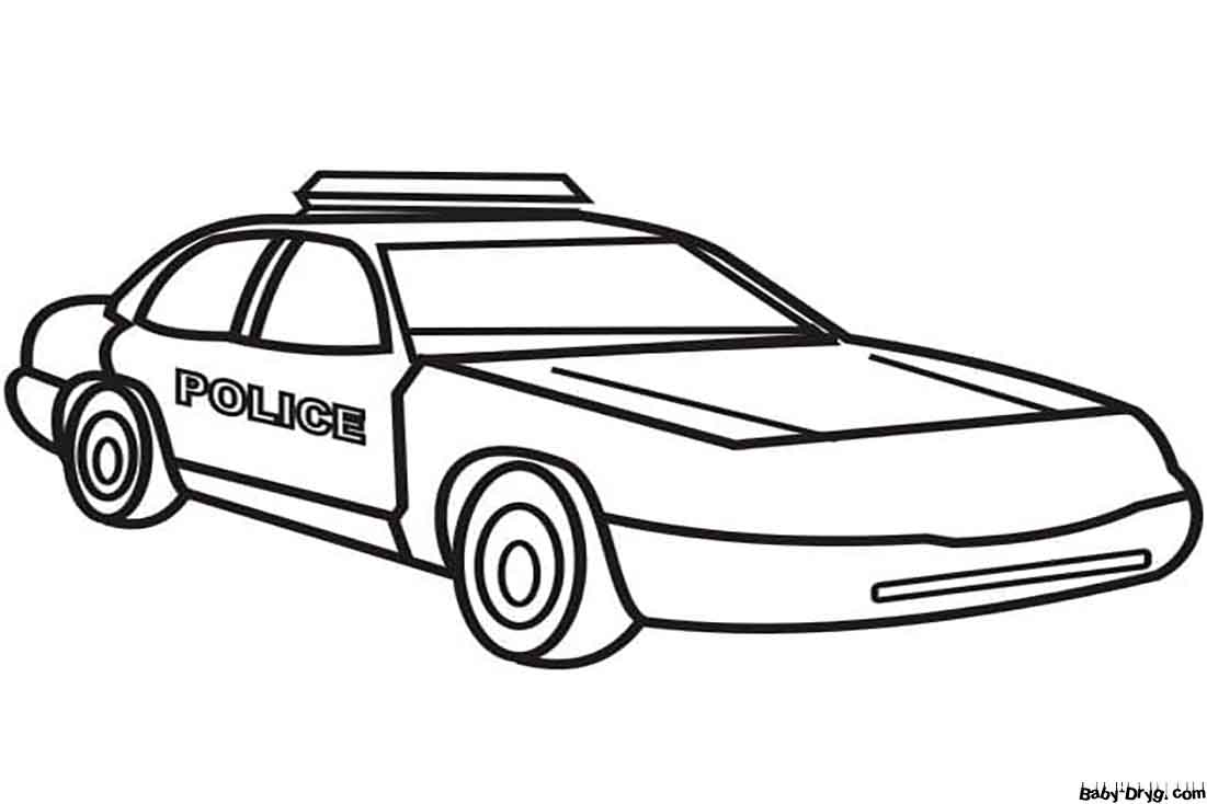 Police Car for Kid Coloring Page | Coloring Police Cars