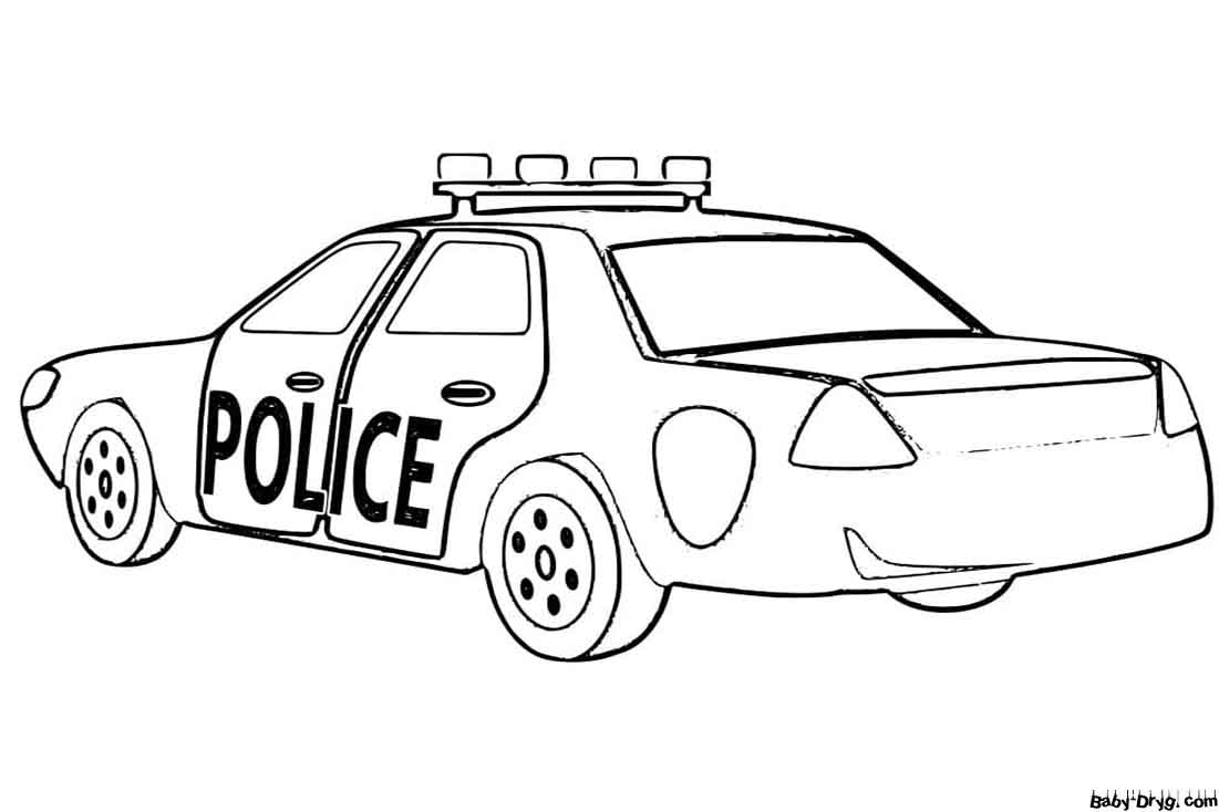 Police car for kids Coloring Page | Coloring Police Cars