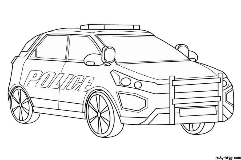 Police Car is Cool Coloring Page | Coloring Police Cars