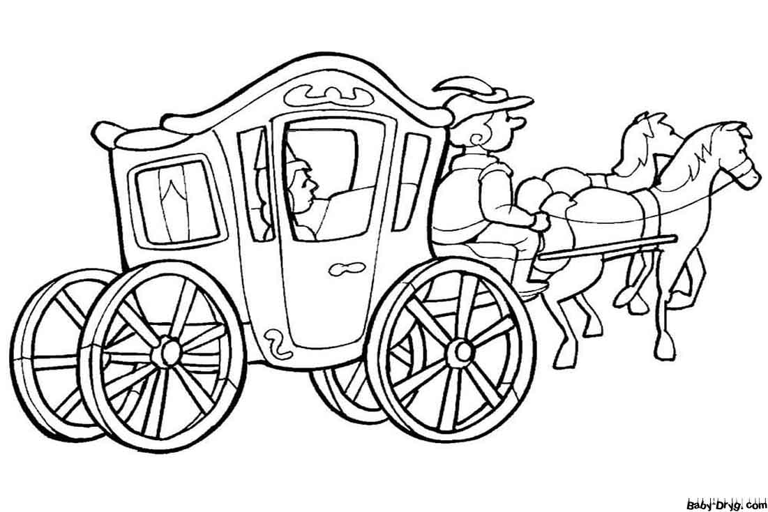 Princess carriage Coloring Page | Coloring Carriages