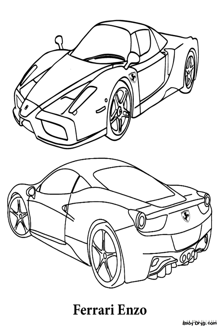 Printable Ferrari FXX K Coloring Page | Coloring Ferrari