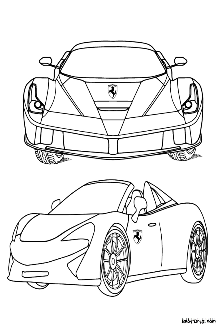 Printable Ferrari Testarossa Coloring Page | Coloring Ferrari