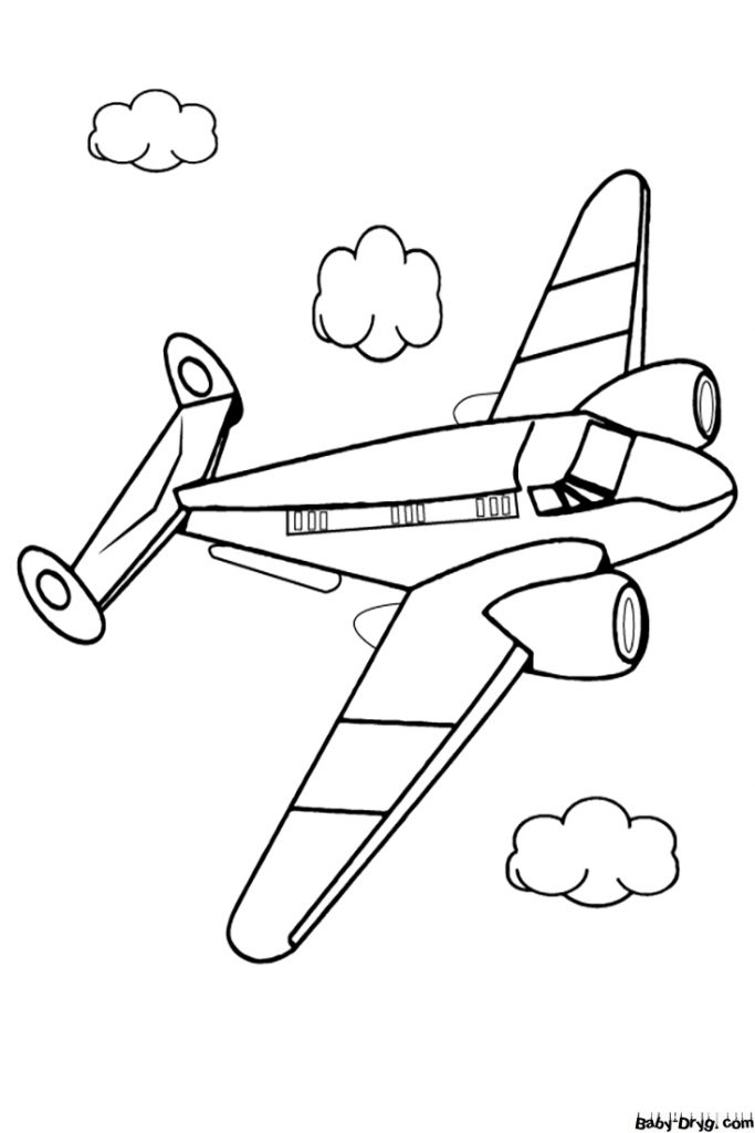 Private Airplane Coloring Page | Coloring Airplane