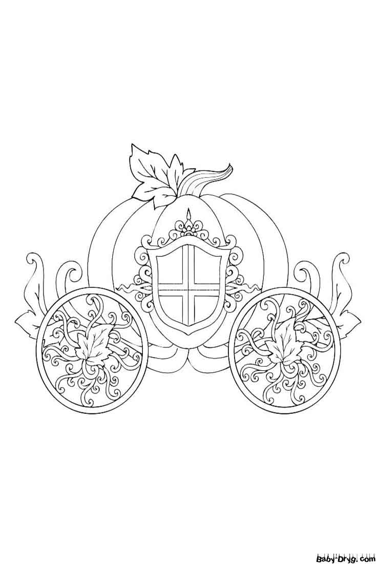 Pumpkin Carriage Coloring Page | Coloring Carriages