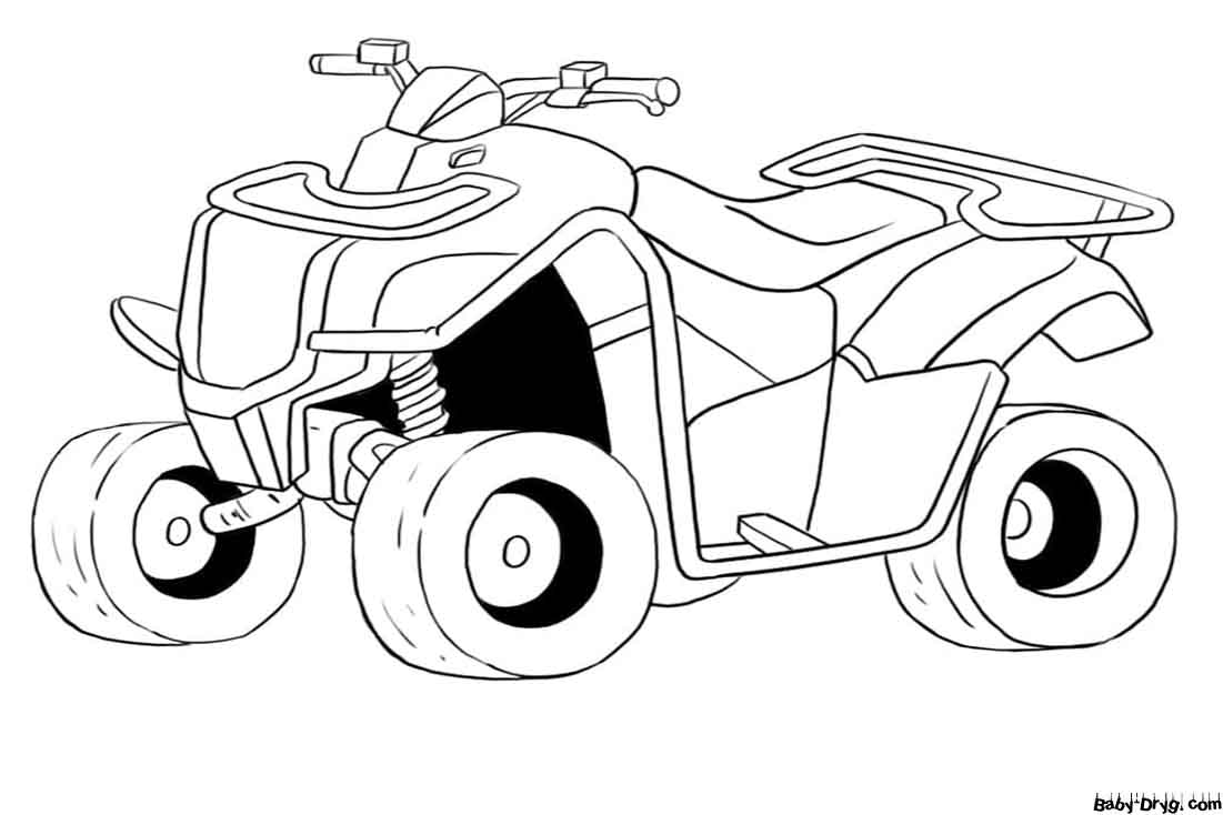 Quadricycle download Coloring Page | Coloring ATV (Quad bike)