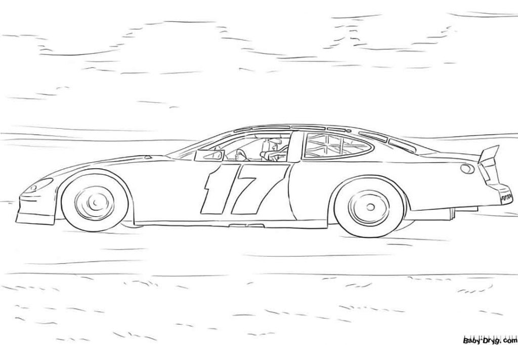 Раскраска Автомобиль Мэтта Кенсета из Наскара | Раскраски Гонки НАСКАР (NASCAR)