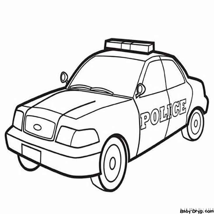 Раскраска бесплатная Полицейская машина | Раскраски Полицейские машины