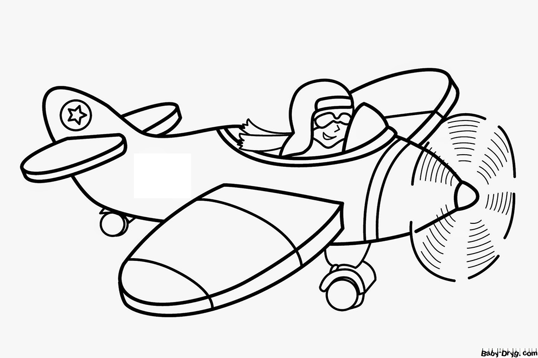 Раскраска Крутой самолетик | Раскраски Самолет