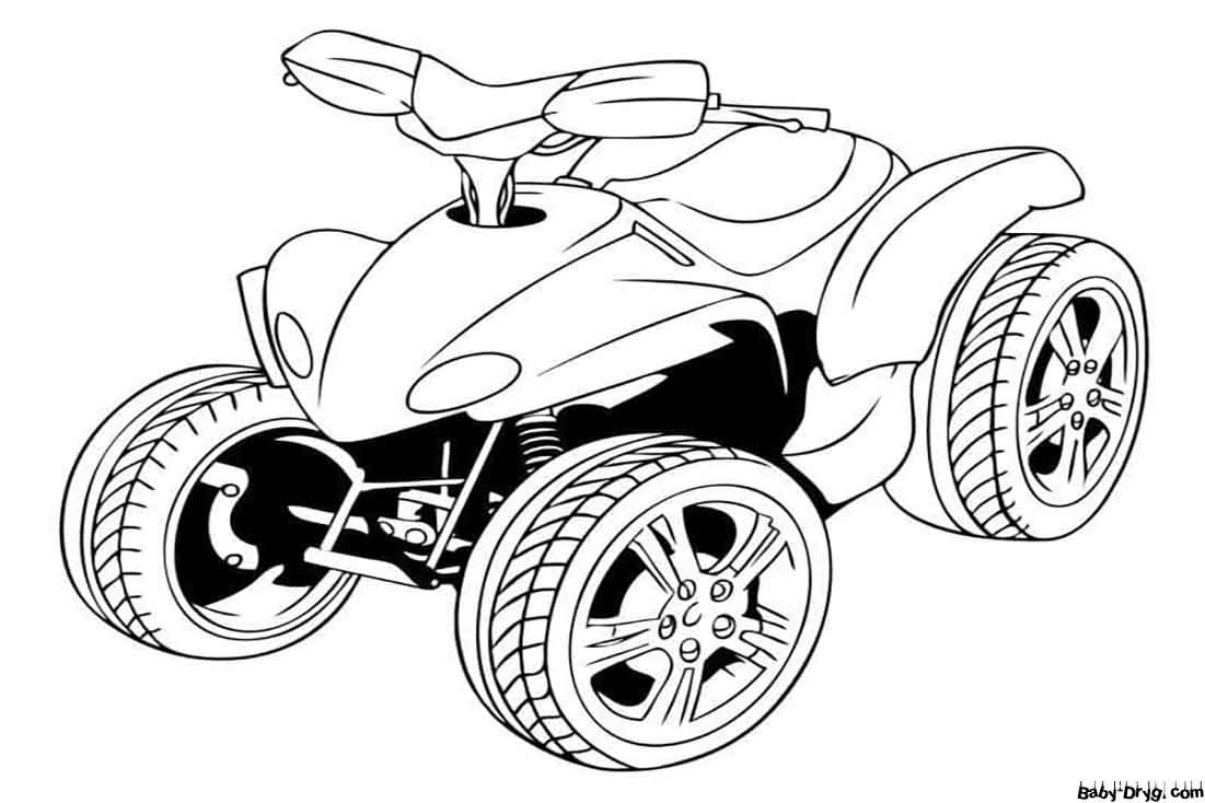 Раскраска Квадроцикл для бесплатной печати | Раскраски Квадроциклы