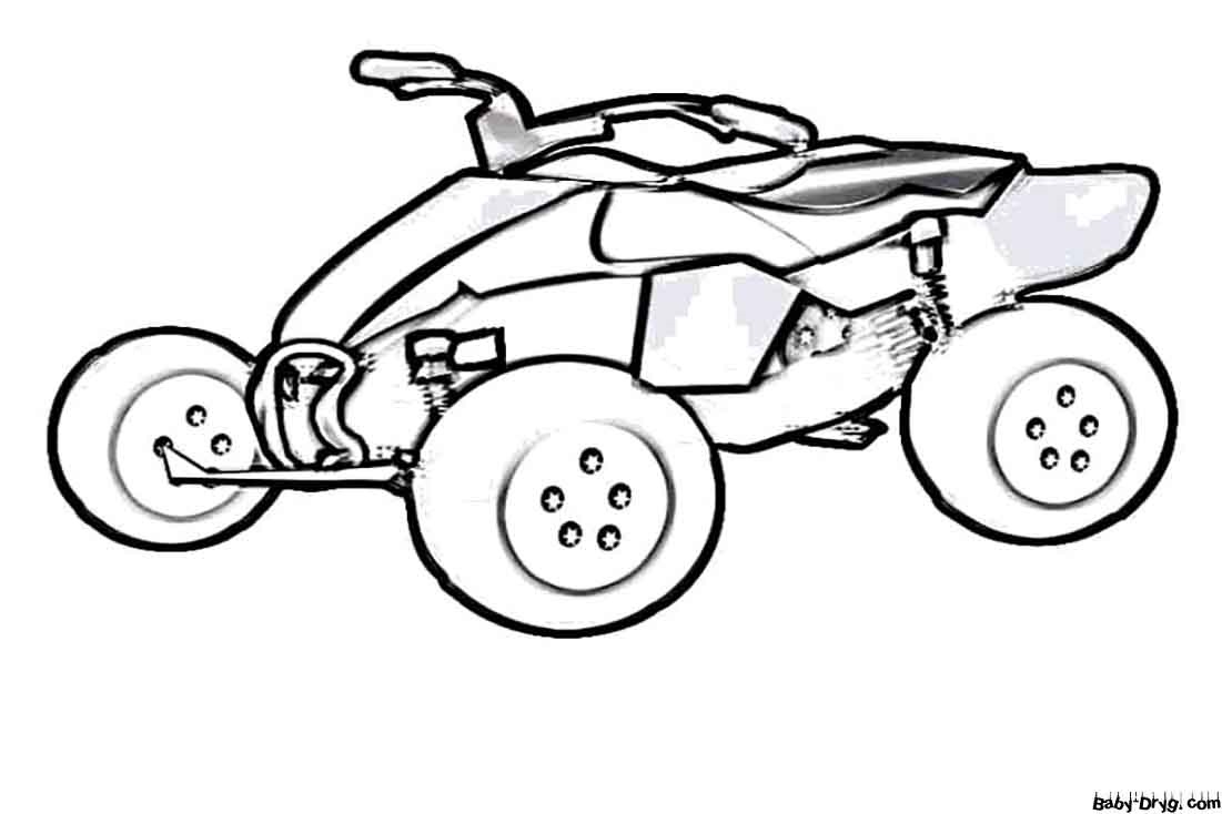 Раскраска Квадроцикл повышенной проходимости | Раскраски Квадроциклы