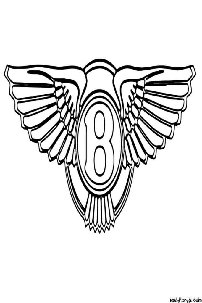 Раскраска Логотип автомобиля Bentley | Раскраски Логотипы машин