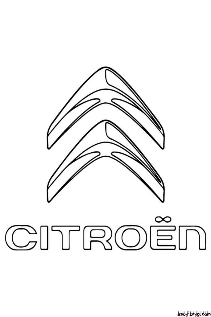 Раскраска Логотип автомобиля Citroen | Раскраски Логотипы машин