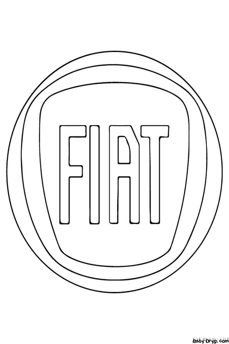 Раскраска Логотип автомобиля Fiat | Раскраски Логотипы машин