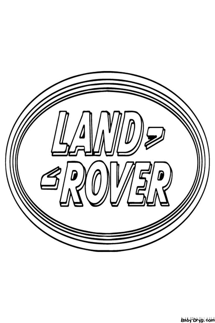 Раскраска Логотип автомобиля Land Rover | Раскраски Логотипы машин