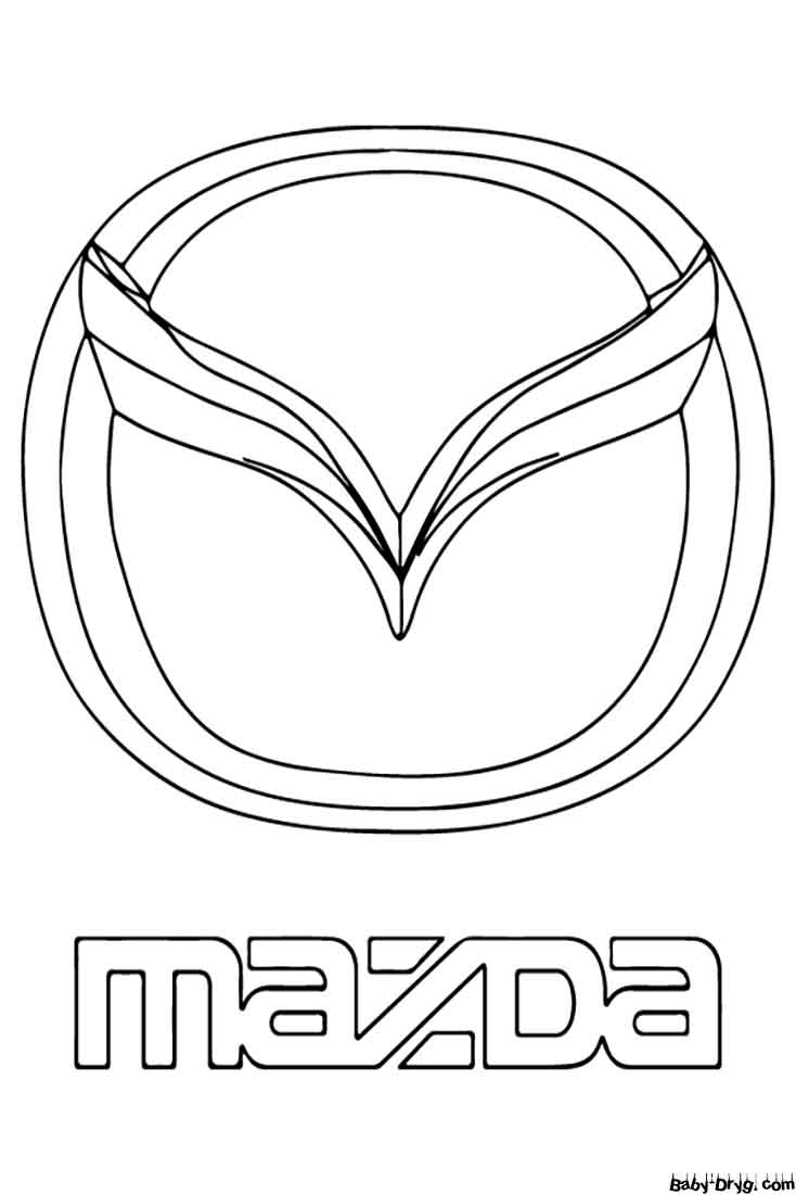 Раскраска Логотип автомобиля Mazda | Раскраски Логотипы машин