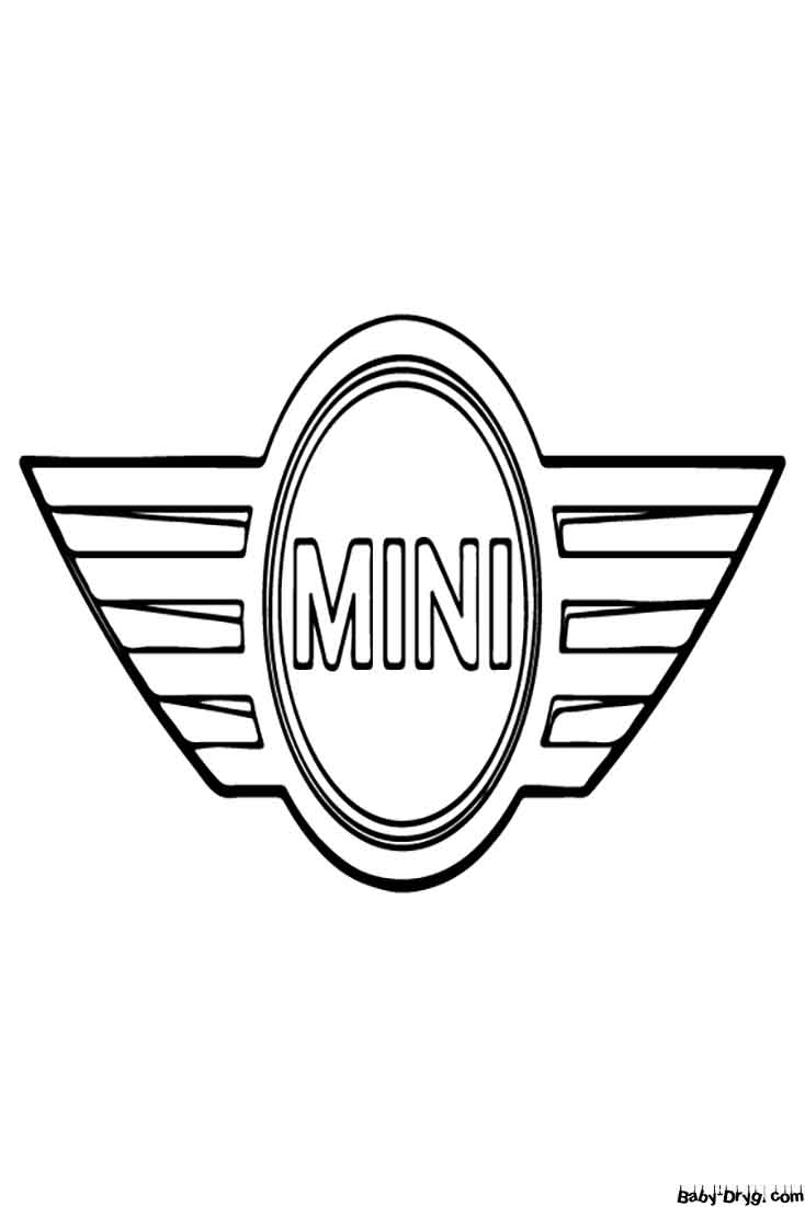 Раскраска Логотип автомобиля Mini | Раскраски Логотипы машин