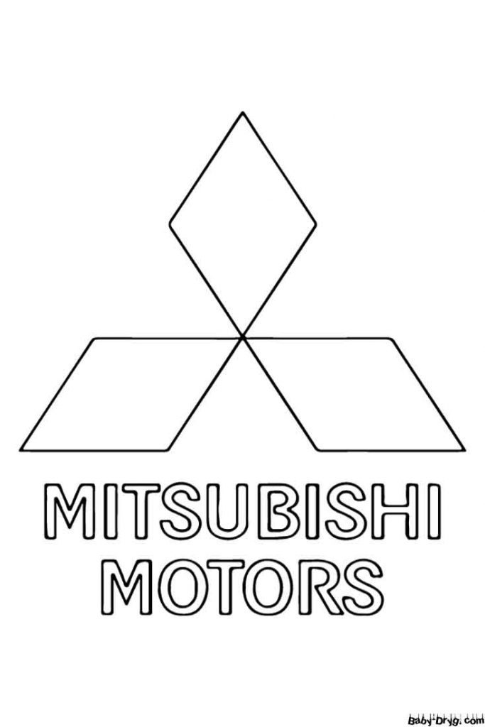 Раскраска Логотип автомобиля Mitsubishi | Раскраски Логотипы машин