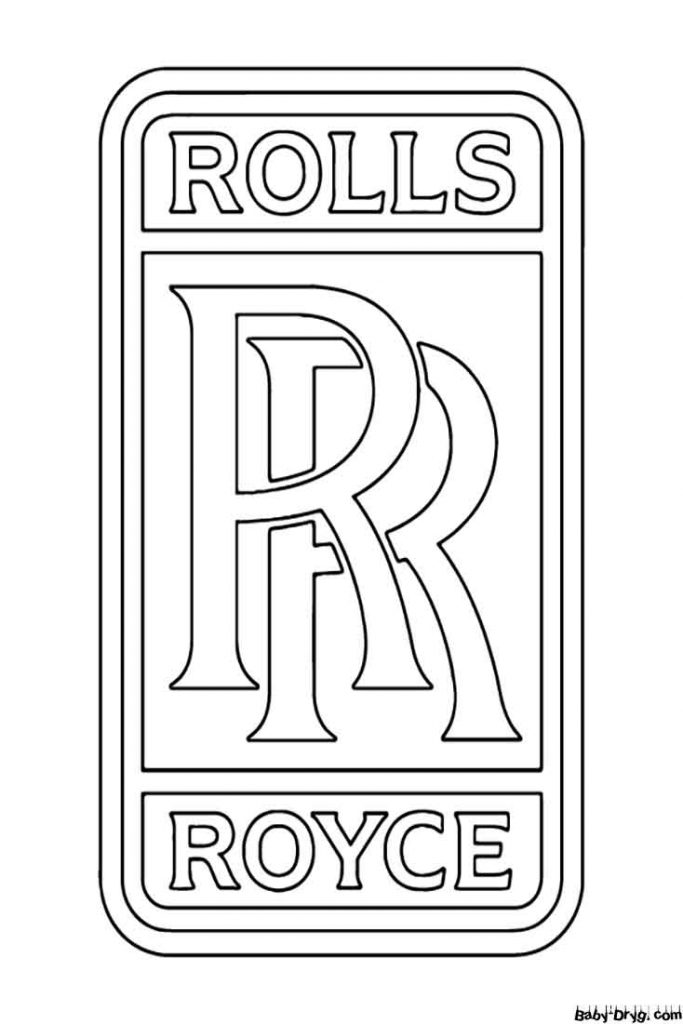 Раскраска Логотип автомобиля Rolls Royce | Раскраски Логотипы машин