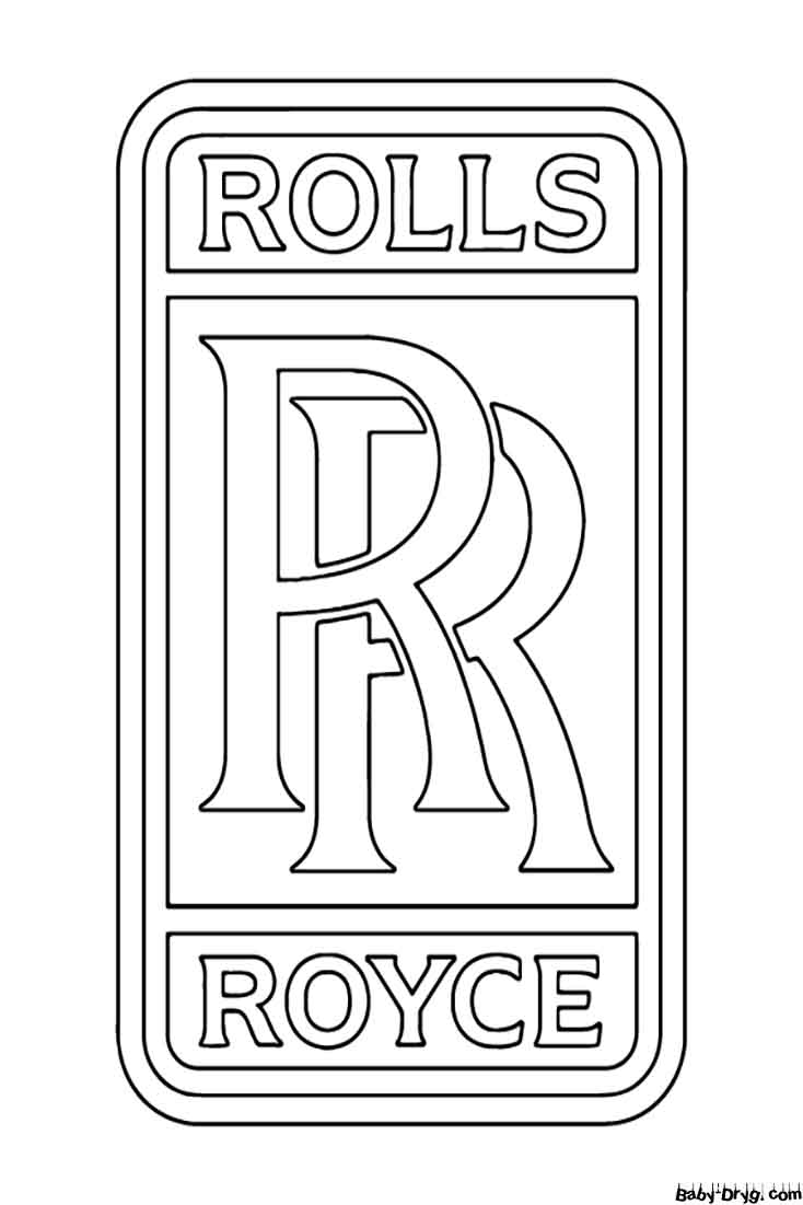 Раскраска Логотип автомобиля Rolls Royce | Раскраски Логотипы машин