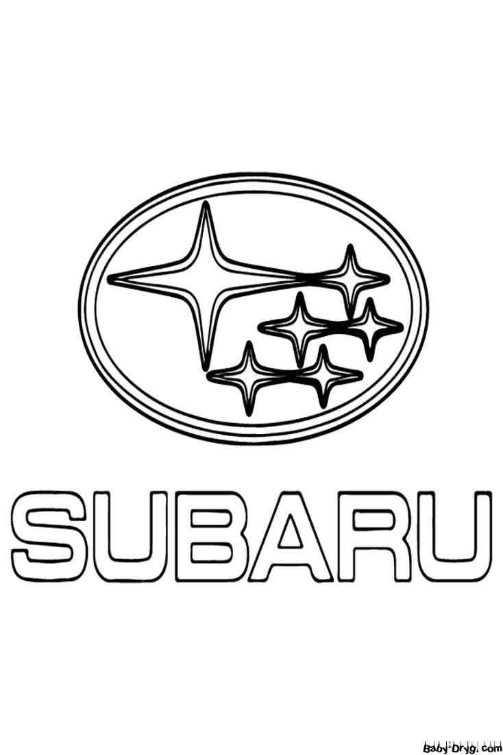 Раскраска Логотип автомобиля Subaru | Раскраски Логотипы машин