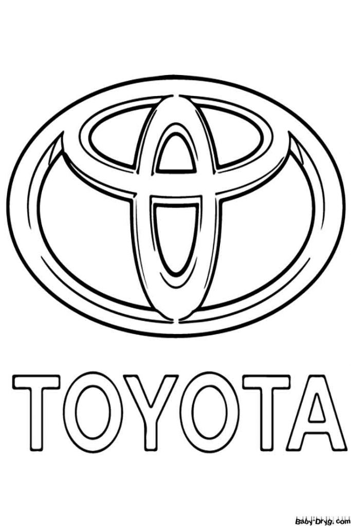 Раскраска Логотип автомобиля Toyota | Раскраски Логотипы машин