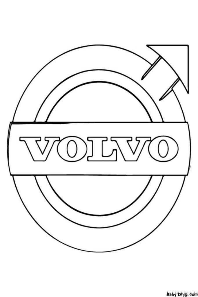 Раскраска Логотип автомобиля Volvo | Раскраски Логотипы машин