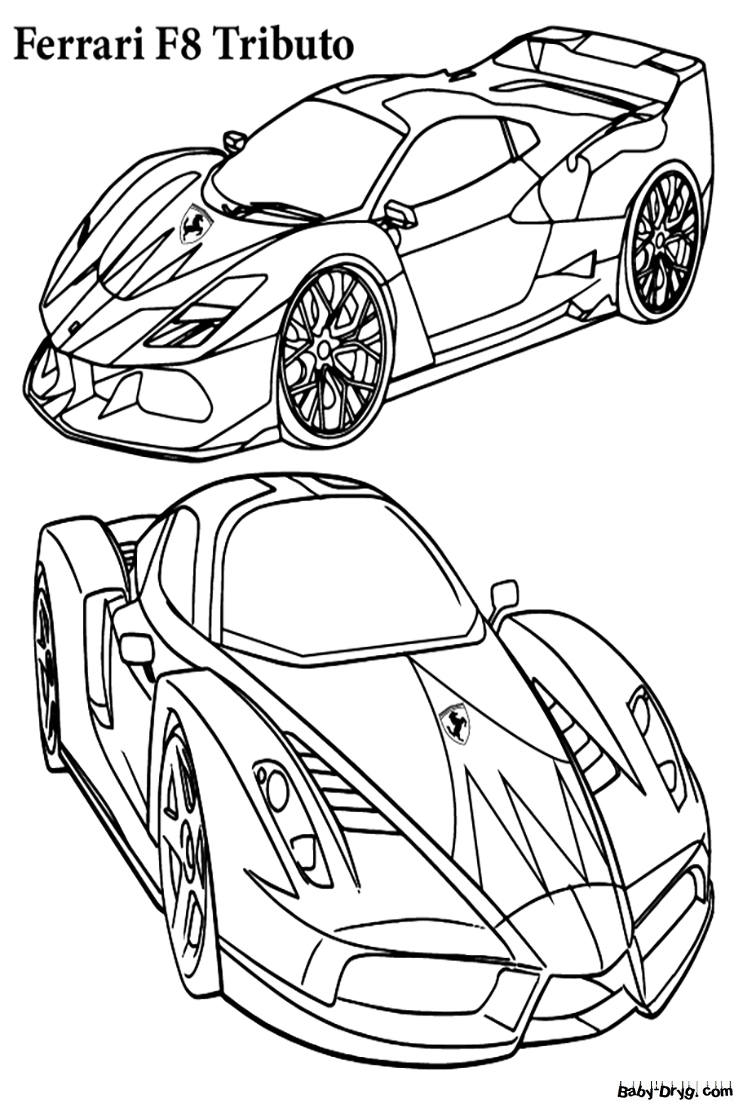 Раскраска Печать Феррари GTC4Lusso | Раскраски Феррари