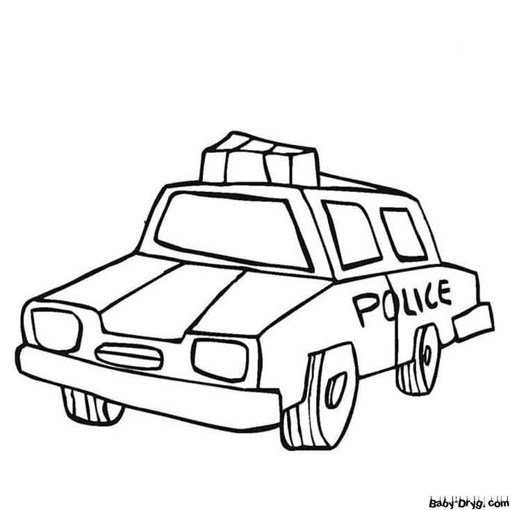 Раскраска Полицейская машина для детского сада | Раскраски Полицейские машины