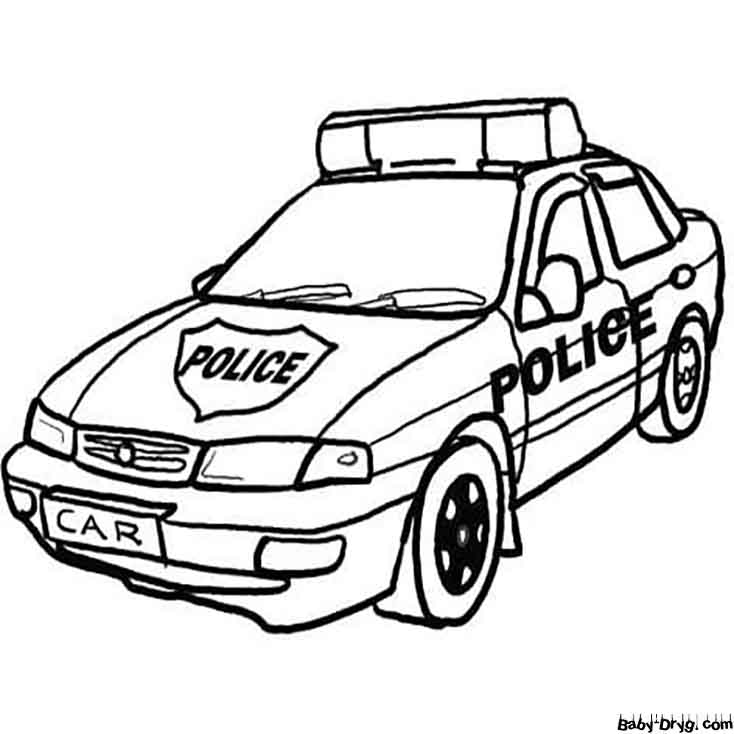 Раскраска Полицейская машина для печати | Раскраски Полицейские машины