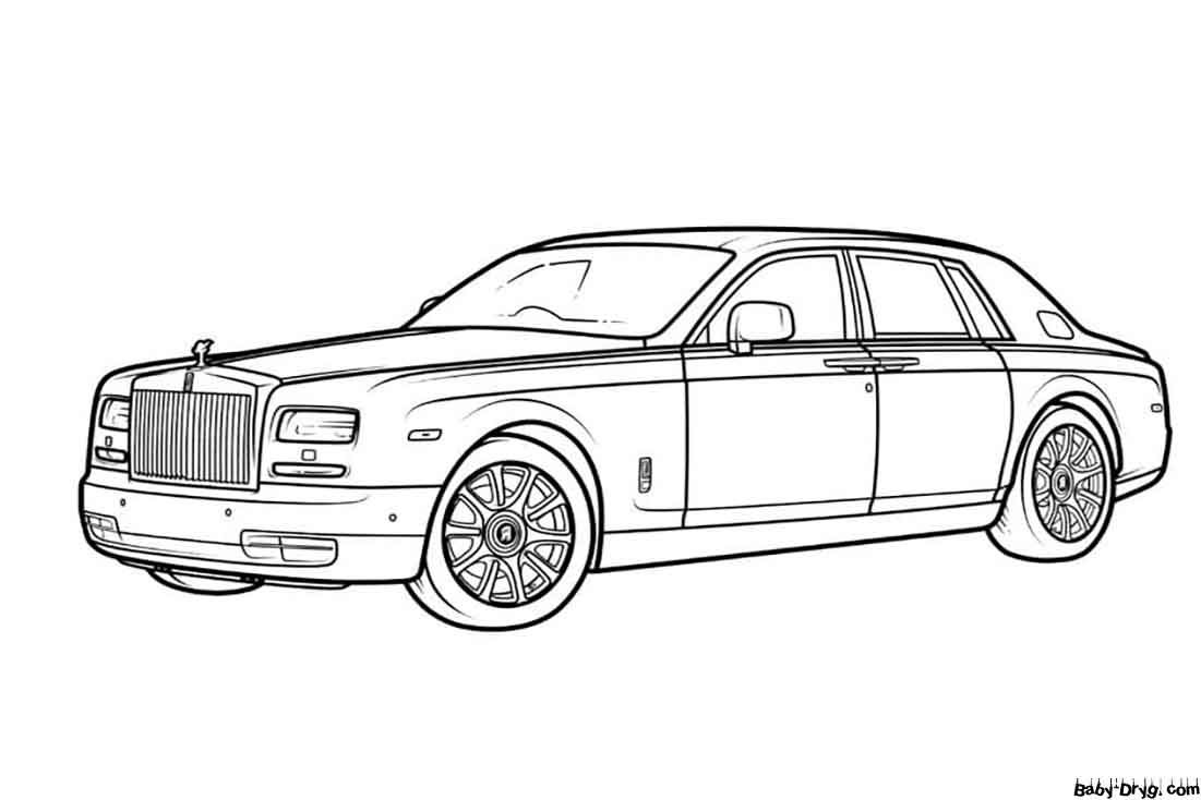 Rolls Royce Car Coloring Page | Coloring Rolls Royce