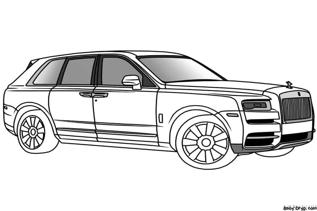 Rolls Royce Cullinan Coloring Page | Coloring Rolls Royce